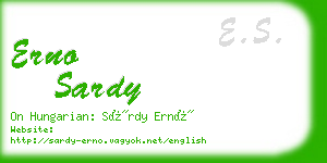 erno sardy business card
